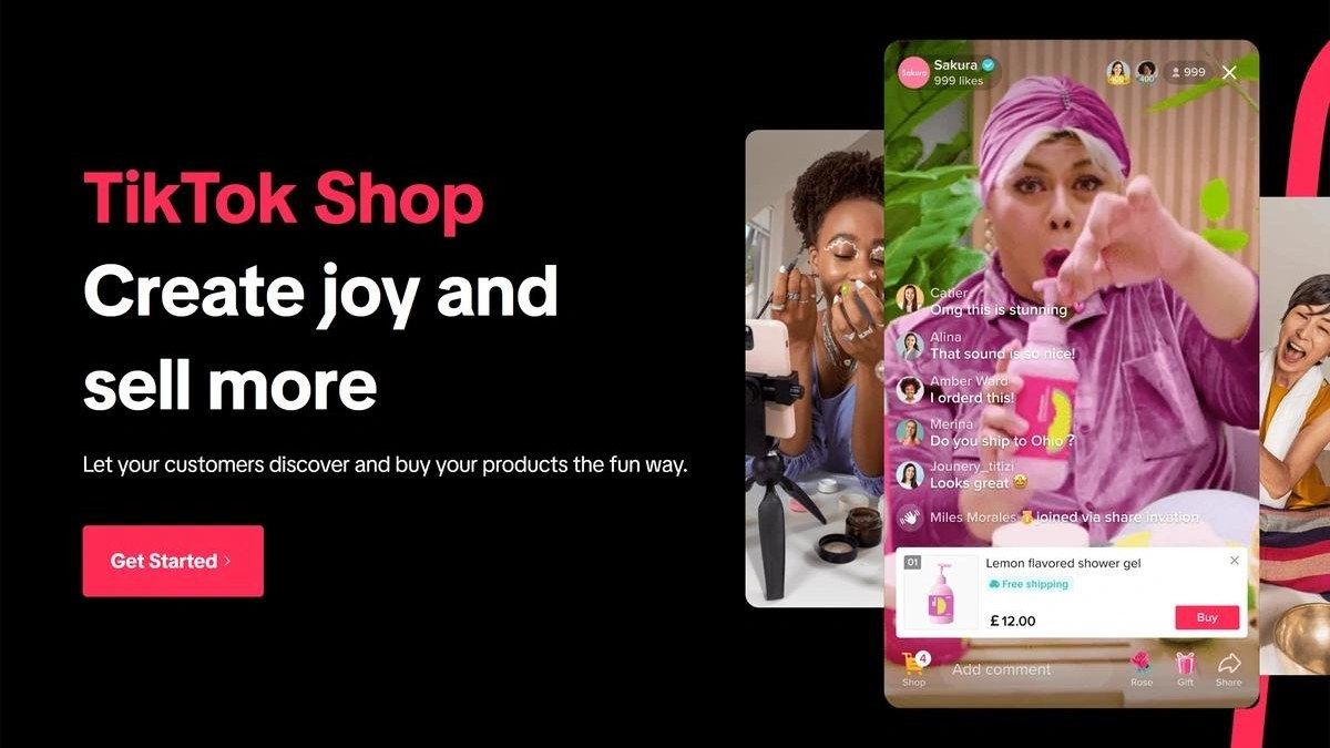 TikTok Shop 直播带货购物界面